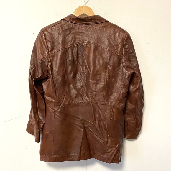 Vintage Brown Leather Jacket Cabretta Angel Skin Grais Mens 38R Small - Medium - Picture 9 of 11